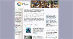 Desktop Screenshot of ecoledelapaix.org